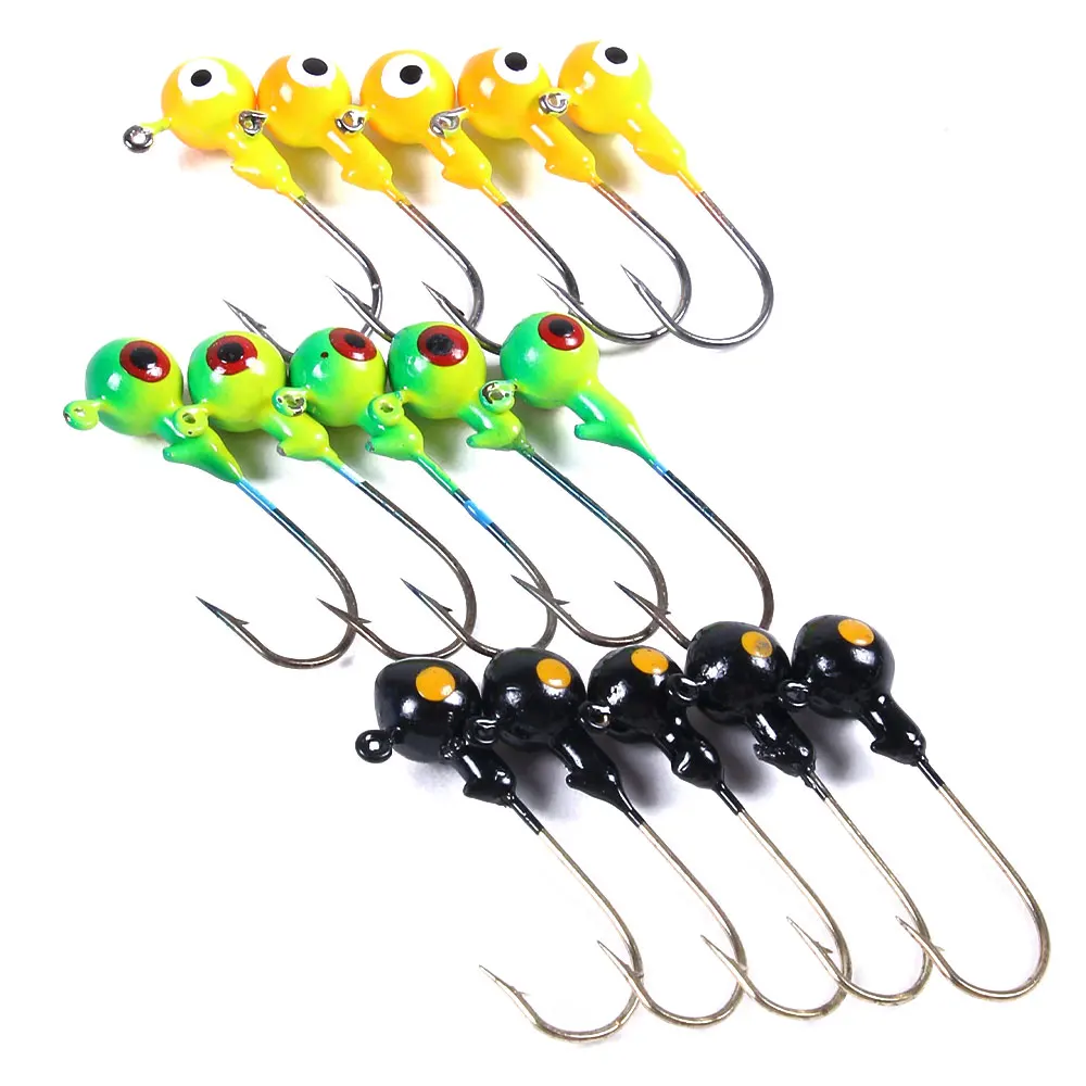 

Hengjia 3.5G 1/8 OZ lead head jig fishing lure bait with Hooks, 3 colors choose