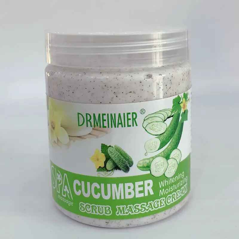 

Natural Cucumber Body & Facial Whitening Scrub Cream Exfoliator Cleaning Massage Skin Private Label