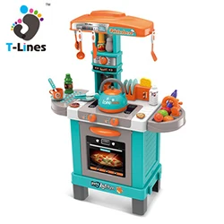 Kitchen pretend play set toys high simulation with spray light and sound.jpg