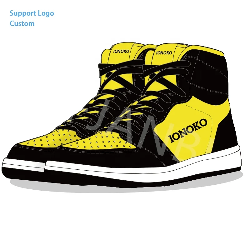 

Sports Basketball Shoes Leather High Quality Mens Board Shoes Skateboard Customization