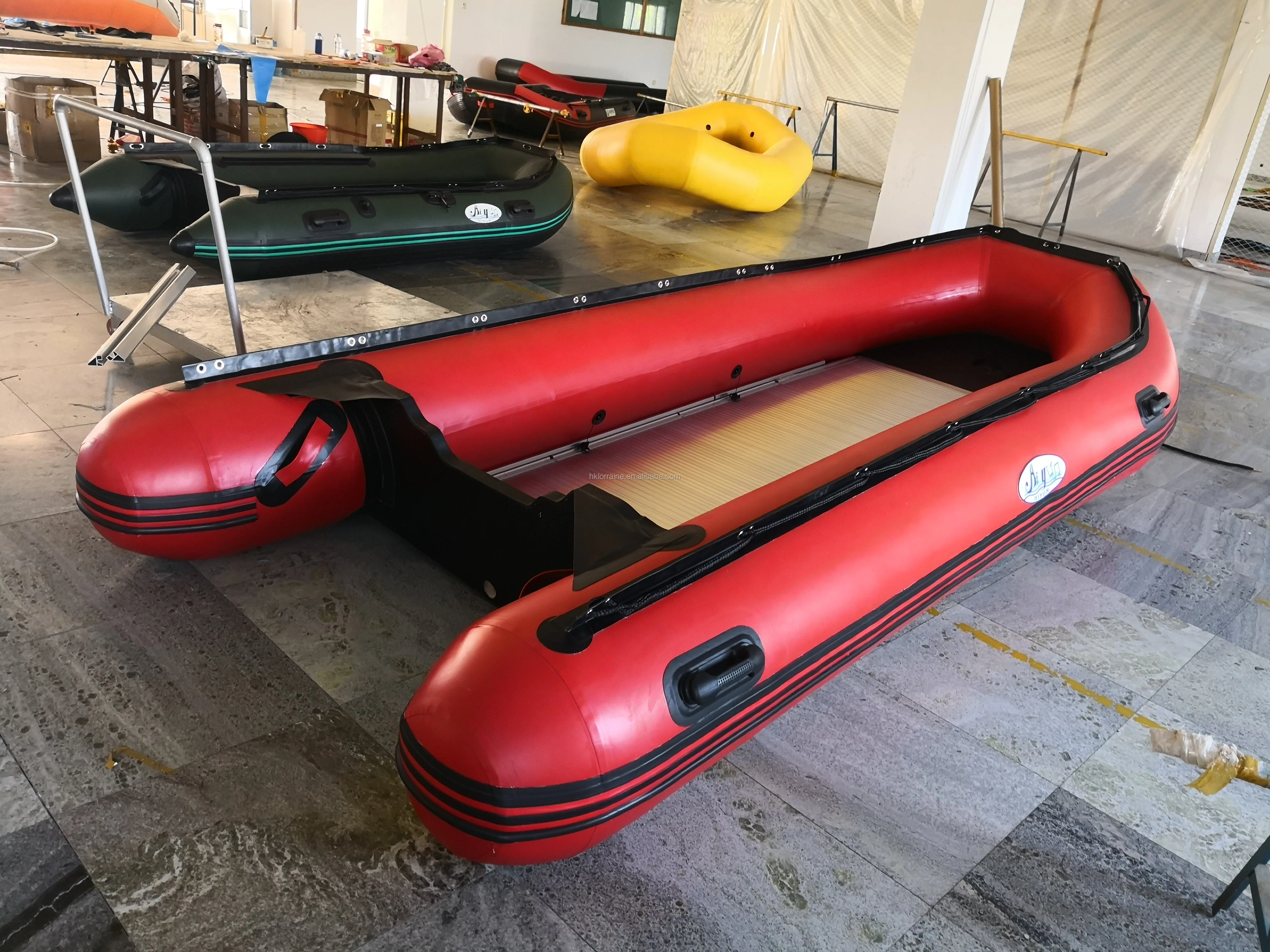 0.9毫米pvc橡皮艇加厚硬底钓鱼充气垫船皮划艇潜艇突击艇快艇