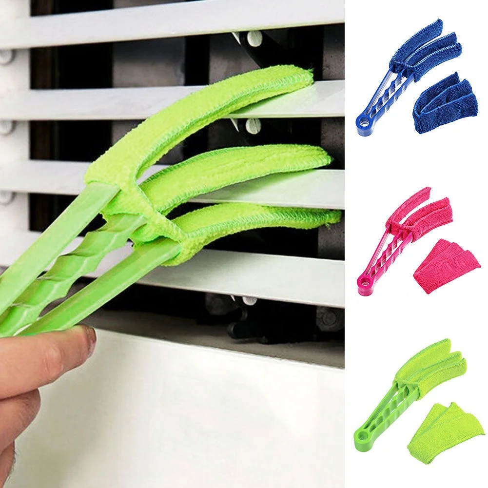 

FY Computer Keyboard Cleaning Brush Triple Venetian Blind Cleaner Washable Microfibre Fabric Duster for Air Conditioner Blinds