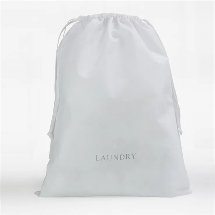 

Eco Friendly Small Recyclable Non Woven Wash Laundry Bag For Hotel, White