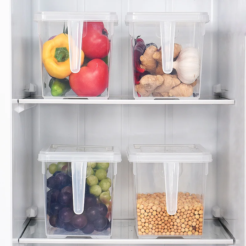 

Kitchen Saving Space Storage Box Grains Beans Storage Contain Sealed Clear Organizer Food Container Refrigerator Storage Boxes, Customized color acceptable