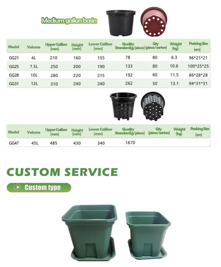 3 Gallon Black Plastic Nursery Pots 12l Volume Plastic Gallon Pot Buy