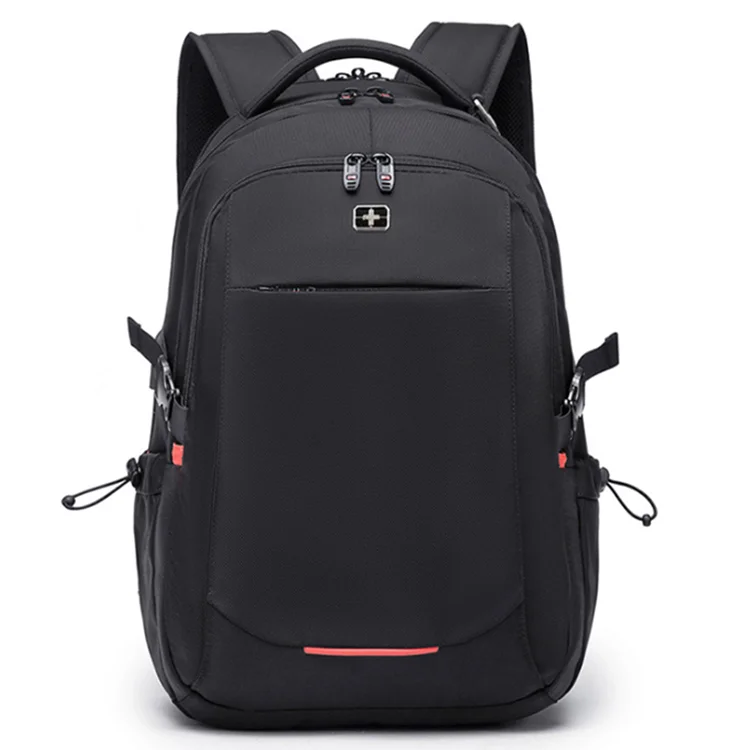 

Men's Travelling Waterproof Business Hiking Laptop Backpack with USB Charging Port, Black