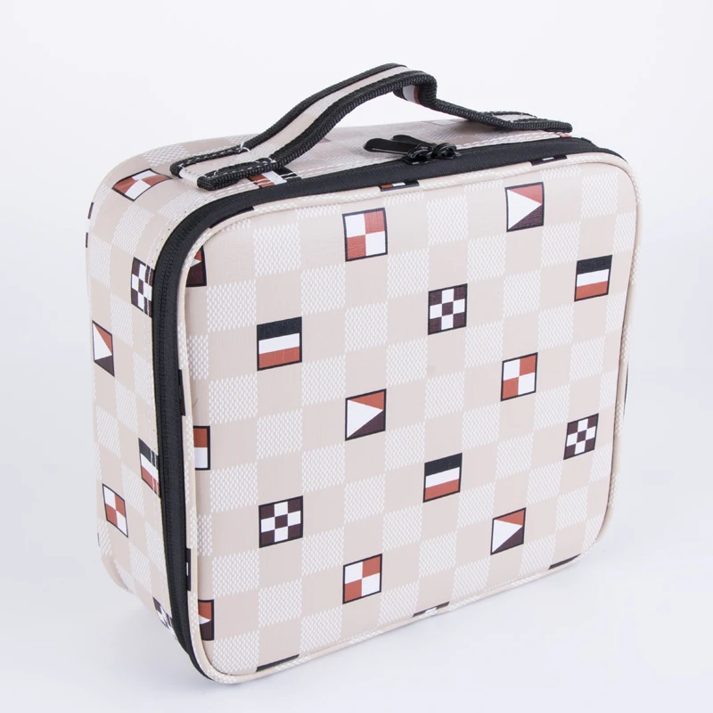 

Beige Oxford Fabric Large Capacity Travel Cosmetic Case