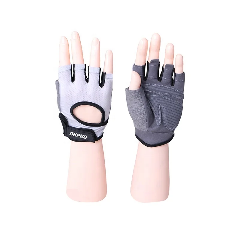 

OKPRO Custom Gym Gloves Weight Lifting Gloves, Grey