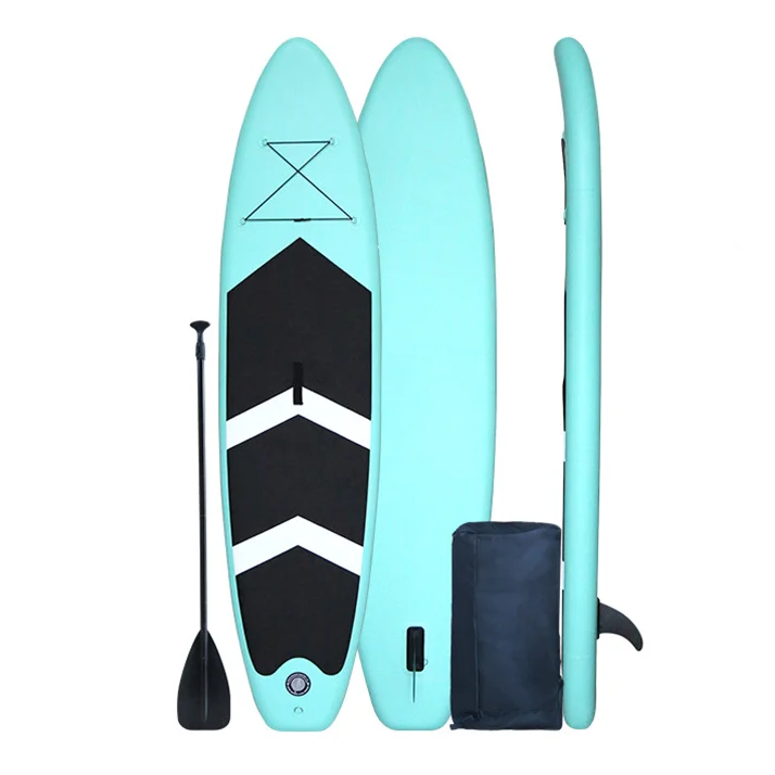 

Drop shipping inflatable stand up paddle board isup surfing paddleboard SUP surf board set, Green/custom