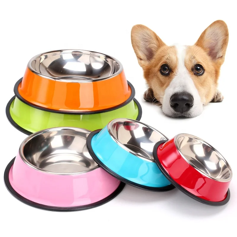 

Stainless Pet Food Steel Bowls Customize Stand Water Personalised Designed Sets Metal Crate High Smart Raised Cat Pets Dog Bowl, Pink