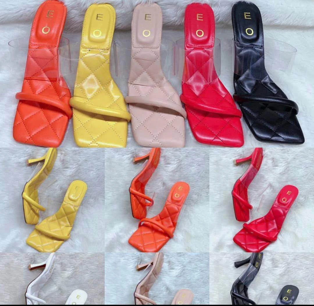 

Luxury Slides Mules Women Fetish Summer Sandals Heels Sandals Transparent Slippers Party Wedding Bridal Shoes