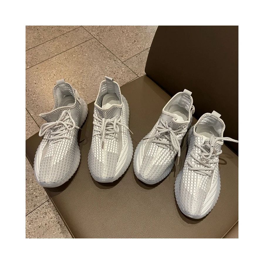 

High-quality light and breathable skin-friendly and comfortable flying couple shoes, Gray/white/black
