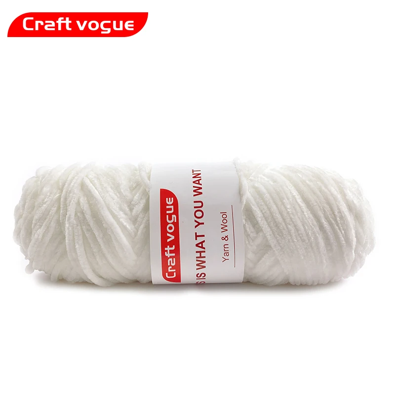 

Craft Vogue amazon wholesale China supplier free sample 100%polyester velvet patterns chenille knitting yarn