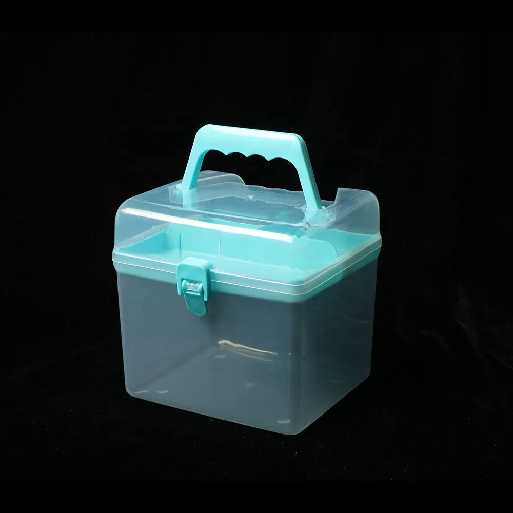 

Double Layer Jewelry Children Toys Makeup Transparent Plastic Storage Box