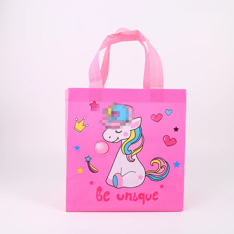 

2021 hot factory price high quality cartoon printed non woven gift bag for children