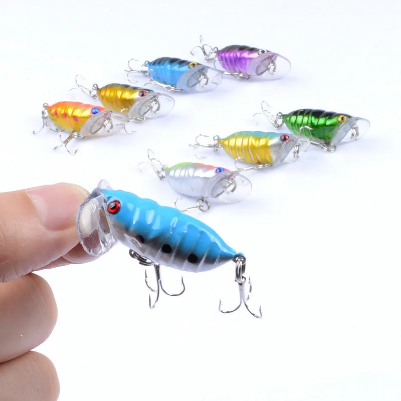 

1Pcs 4cm/4.4g Insect Sea Fishing Lure Baits Floating Crankbait Popper Artificial Hard Isca Jerkbaits Wobblers For Fishing