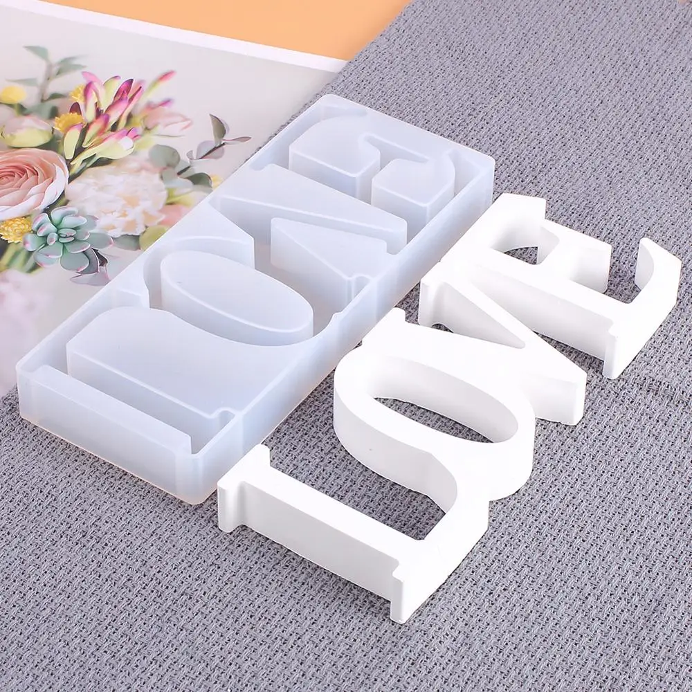

Love Styles Silicone Resin Molds Crystal Casting Tools For Diy Home Table Decoration Making, White