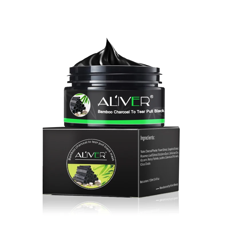 

ALIVER 100 ml whitening anti-wrinkle deep pore cleaner remove black heads and acne bamboo charcoal mud masksfacial mask