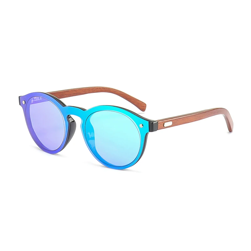 

2023 ladies sunglasses connect lens tempo wood temples custom logo sun glasses
