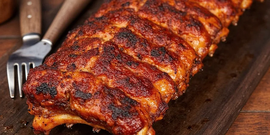 Platter of finished ribs