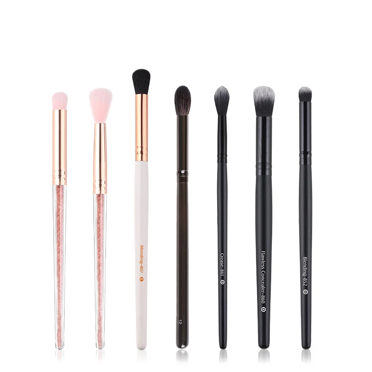 

Black High Quality Portable Nylon Hair Single Eyeshadow Brush With Custom Private Label, Black pink