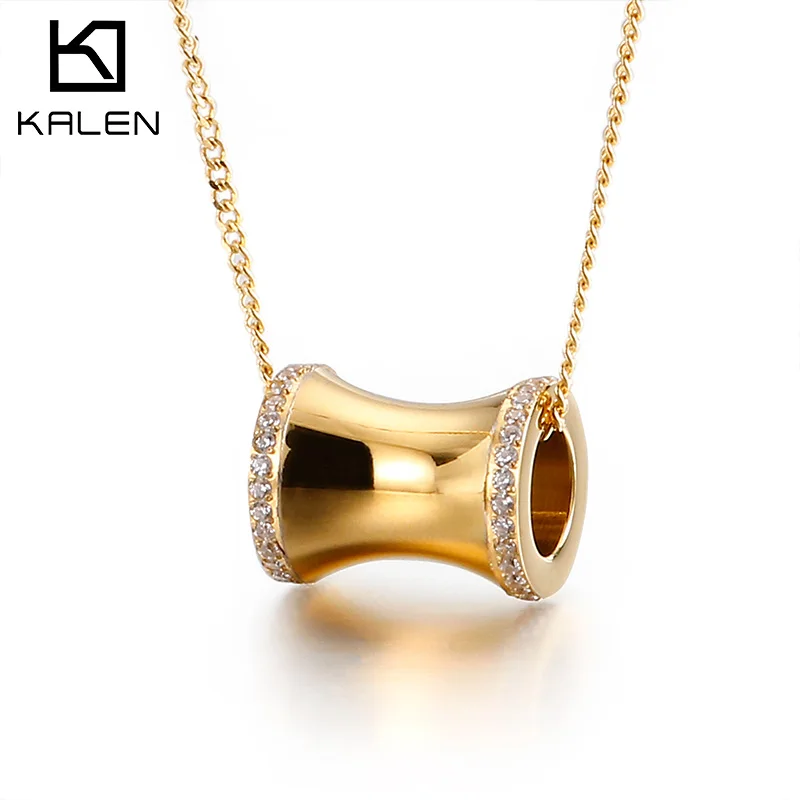 

Jewelry Delicate Necklace Silver/Gold/Rose Gold Plate Zircon Hollow Micro Paved Tube Curved Bar Necklace for Women