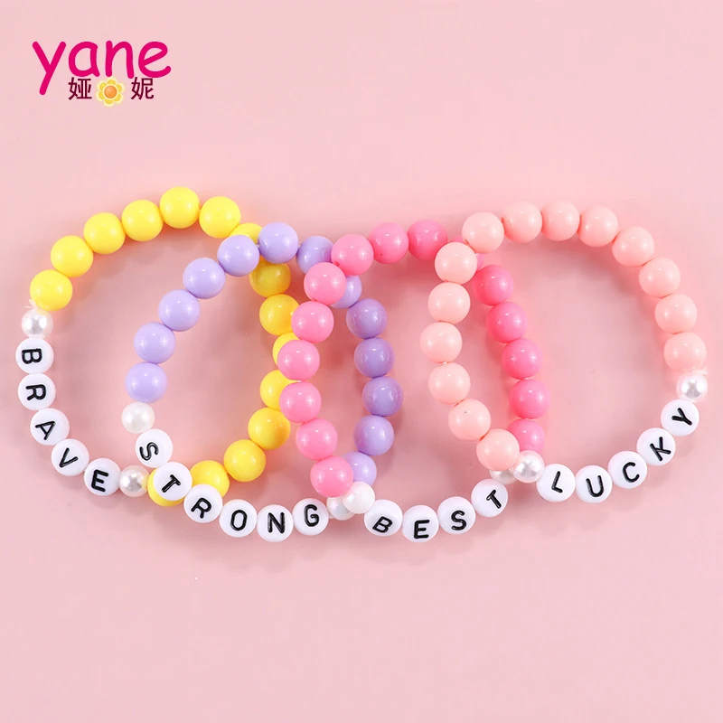 

Charm Pure Colohair Accessoriesbracelets Letter Children Jewelry Ter Children Jewelry Acrylic Beaded Bracelets Cute Resin Beads