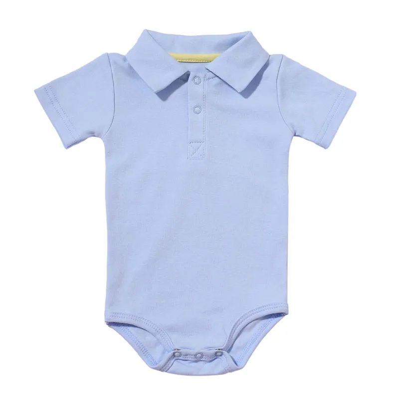 
Baby boys summer clothes 100% cotton Polo Collar Baby Romper custom bodysuits Blank Body Suit 0-2 years Baby clothes for Newborn 