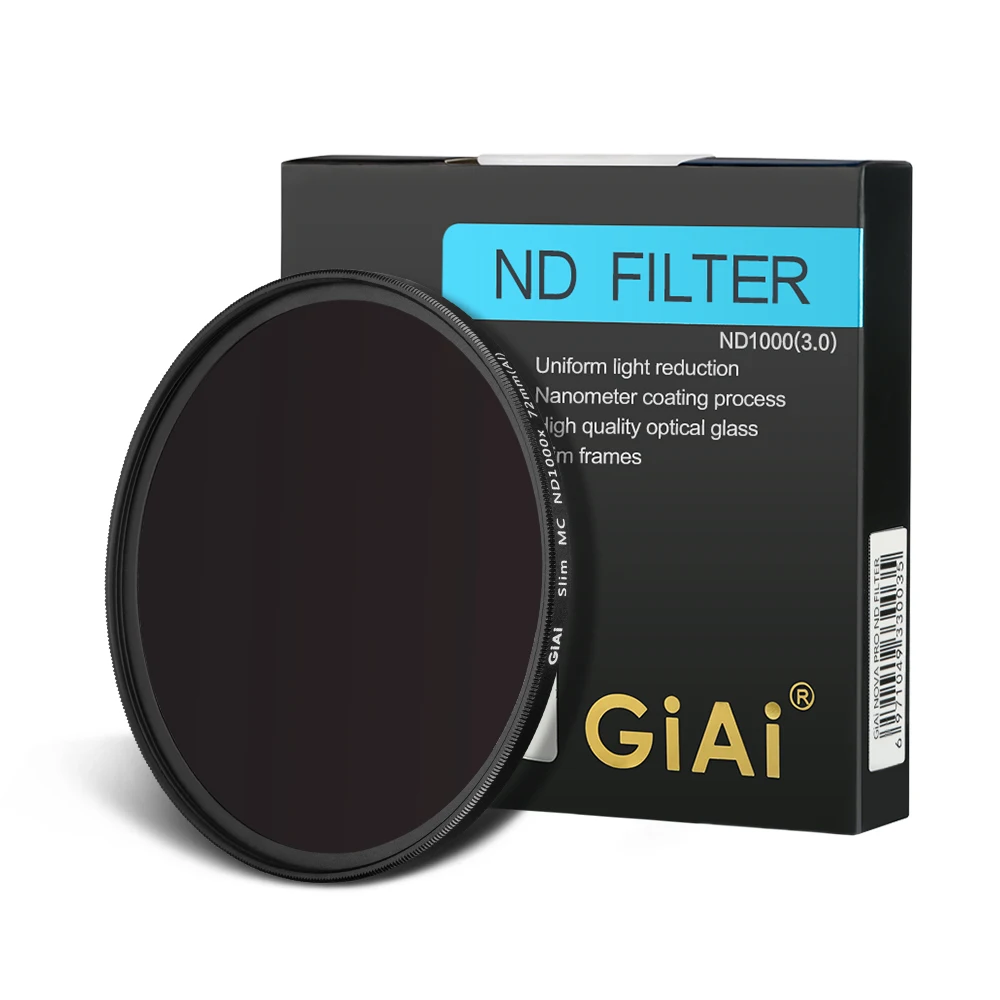 

GiAi 72mm Camera ND filter Neutral density filter ND1000 for camera lens