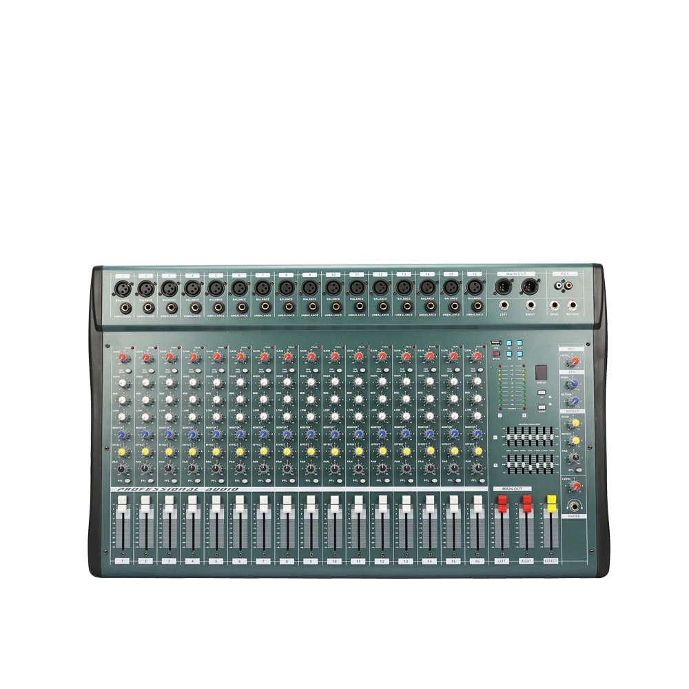 

16 channels usb interface controller effect sound mixer dj console professional sound mixer