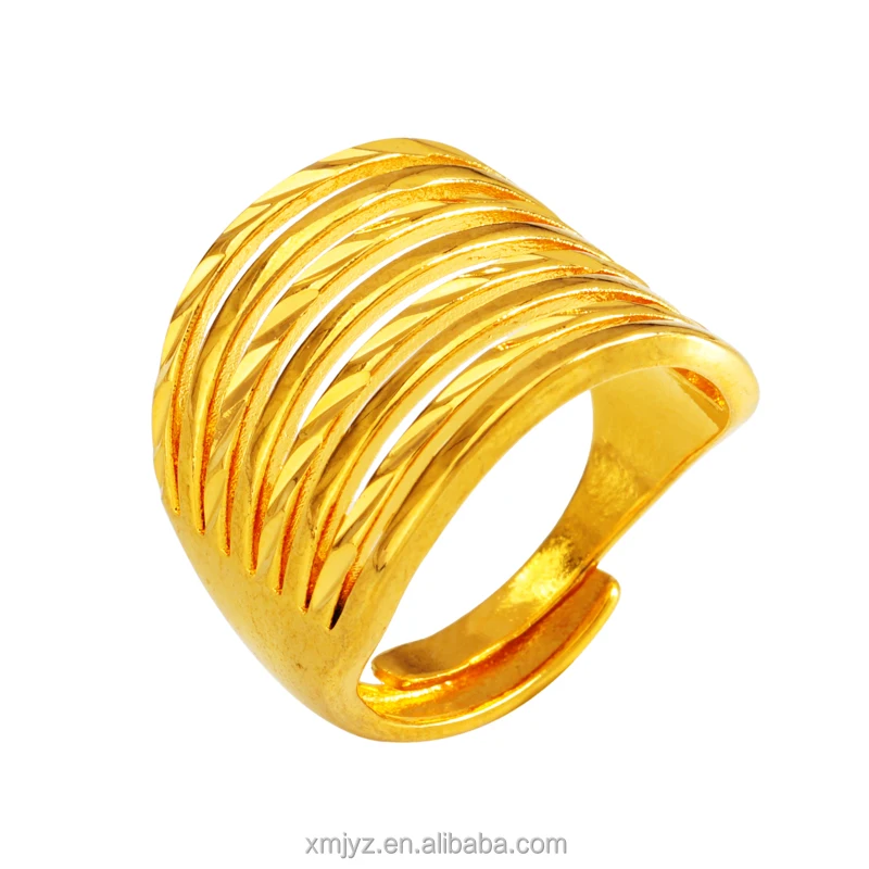 

9.9 Source Of Sand Gold Ring Female Line Ring Korean Version Of The New Open Ring Does Not Fade For A Long Time