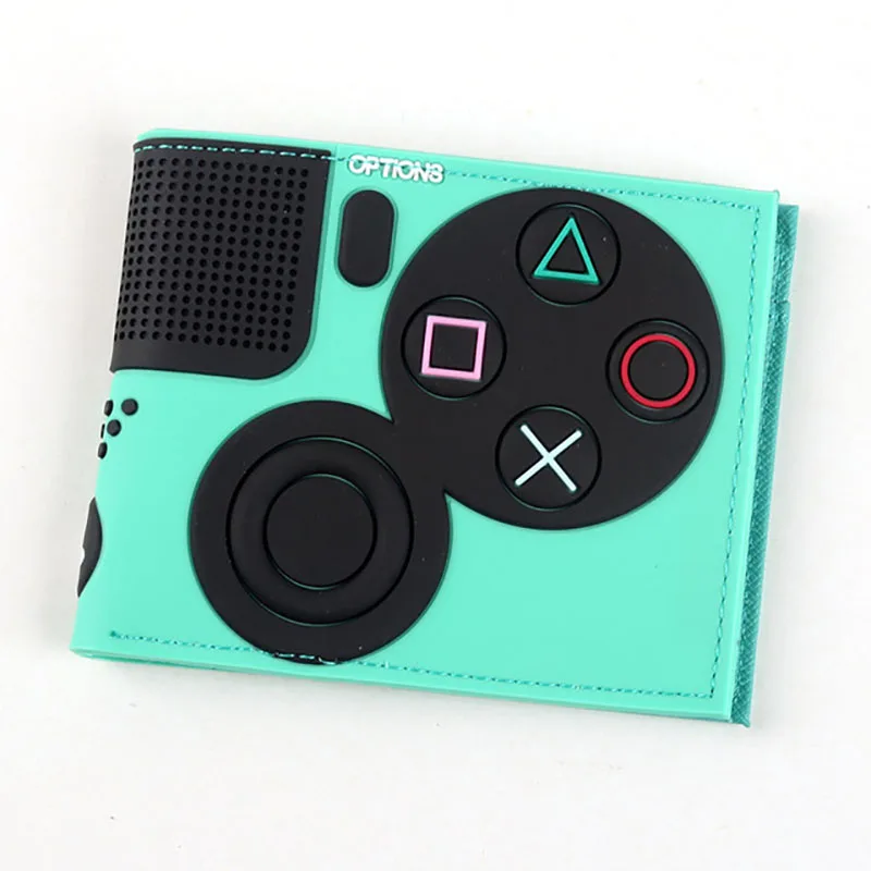 

Game Handle Playstation wallet 3D Touch and super cool Men Wallets PVC Purse Bi-Fold, As picture