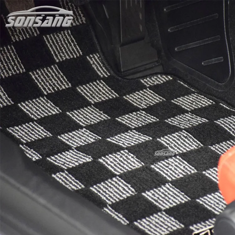 

Non-slip Checkered Carpet Floor Mats for Japanese car mats