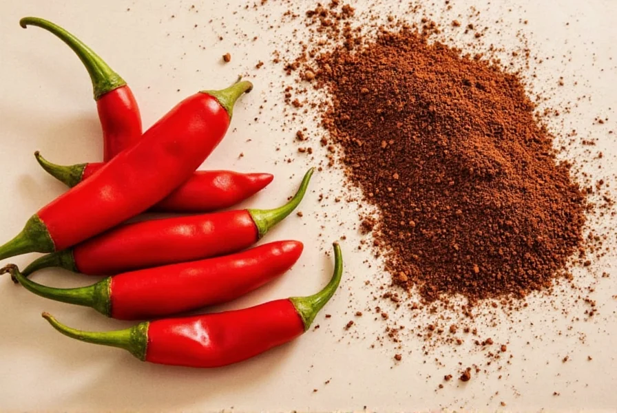 Traditional mole dish with various dried chilies