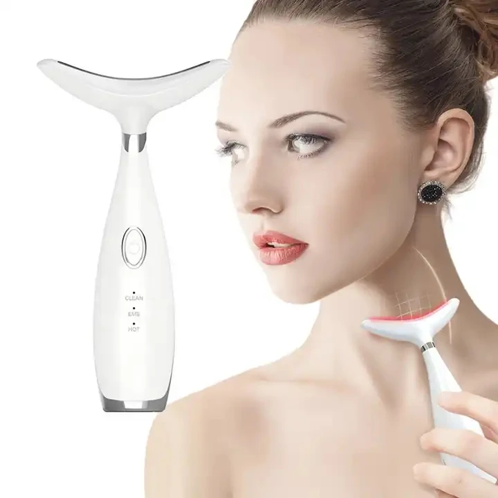 

3 in 1 skin tightening facial lift 7 color led photon therapy face and neck lifting massager neck lift whitening beauty device