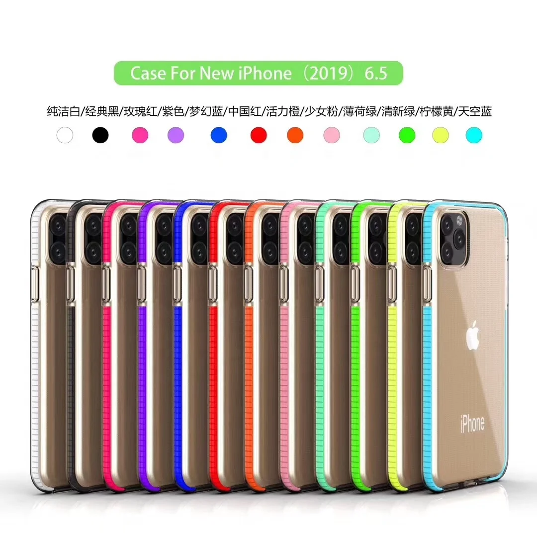 

Dual Color Transparent Hybrid Shockproof Soft TPU Case for iPhone 6 6S 7 8 PLUS XS MAX XR 11 PRO MAX