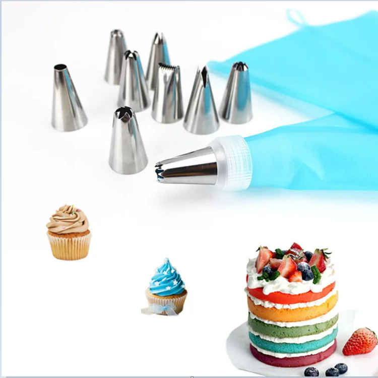 

14PCS Pastry Nozzles Piping Tips Sets Cream Bakeware Cupcake Cake Decorating