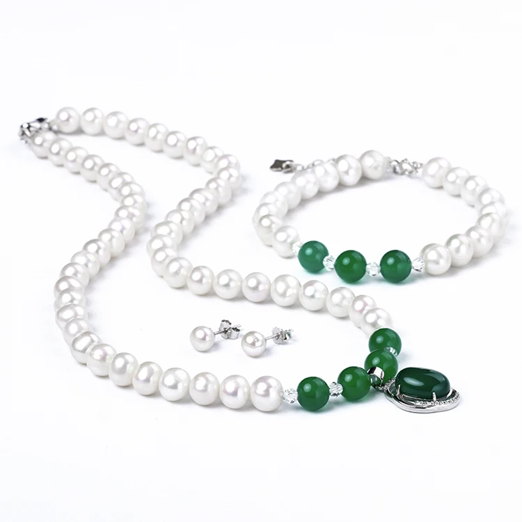 

ZZXL-N0008-04 Wholesale Freshwater Natural Pearl Necklace Boutique Fashion Jewelry Sets