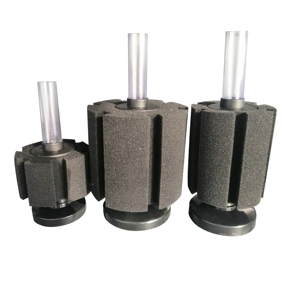 

Aquarium Fish Tank Biochemical Sponge Air Pump Filter, Black