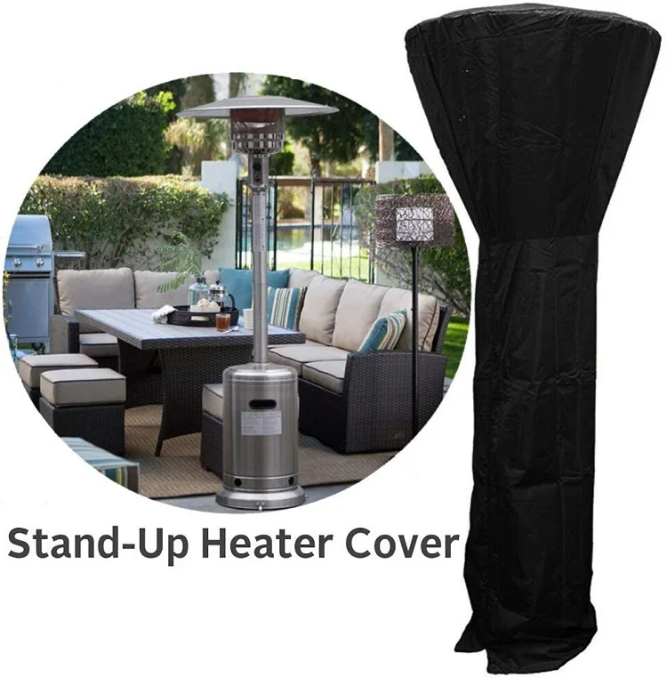 Wholesale 210D Outdoor Courtyard Canopy Terrace Dust Cover Garden Patio Heater Covers Waterproof with Zipper