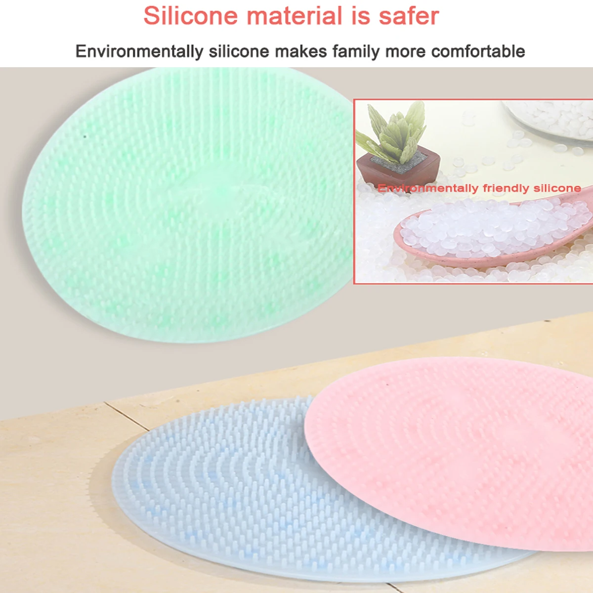 Lazy Foot Brush Scrubber Anti Slip Shower Mats Bath Wash Cushion Tub