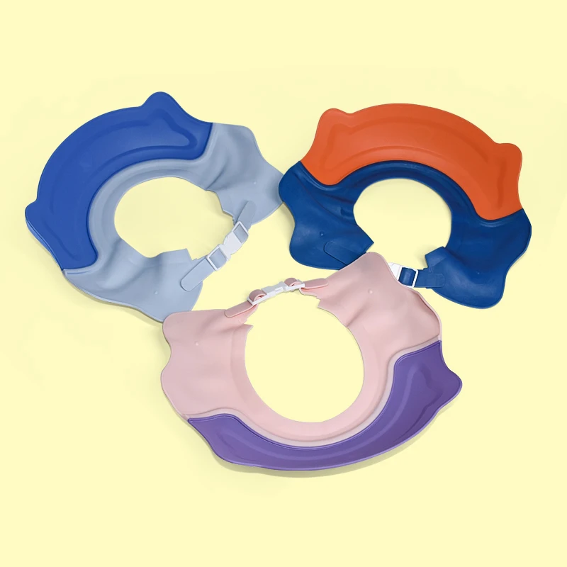 

Hair Shower Bath Cap Silicone Waterproof Protective Baby Shower Cap Legenday Factory Supplier Eco Friendly Kids New Baby Cartoon, Pink, blue, dark blue, orange, purple