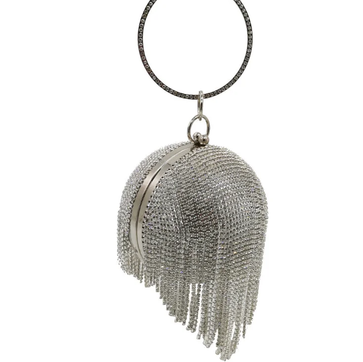 

Trendy Ladies Crystal Party Tassel Even Handbags Clutch Bag Evening