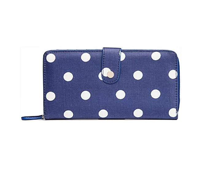 

Designer Oilcloth Owl Spot Polka Dots Butterfly Zip Wallet Purse Clutch bag