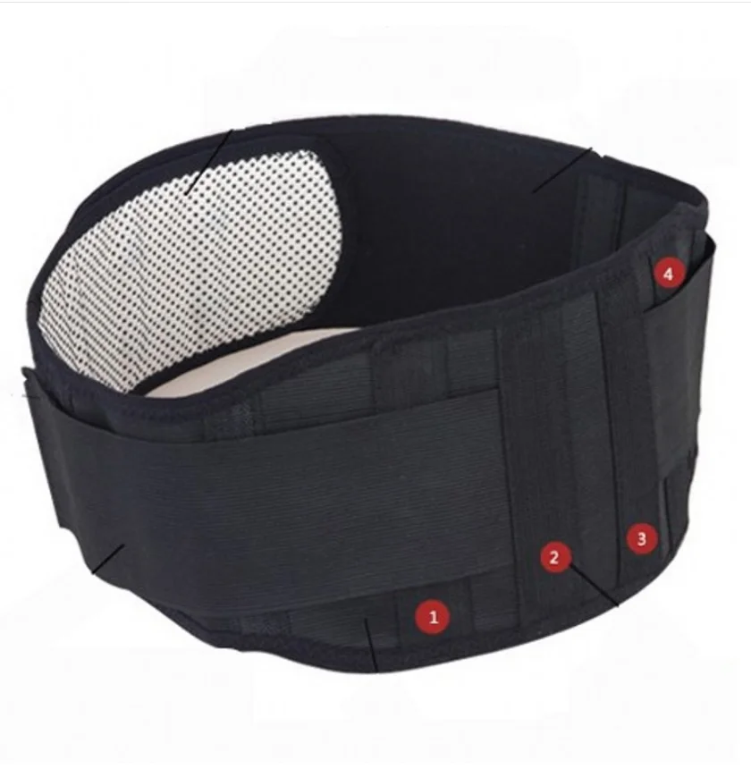 

metal panel support self heating tourmaline back brace waist support belt lumbar brace belt