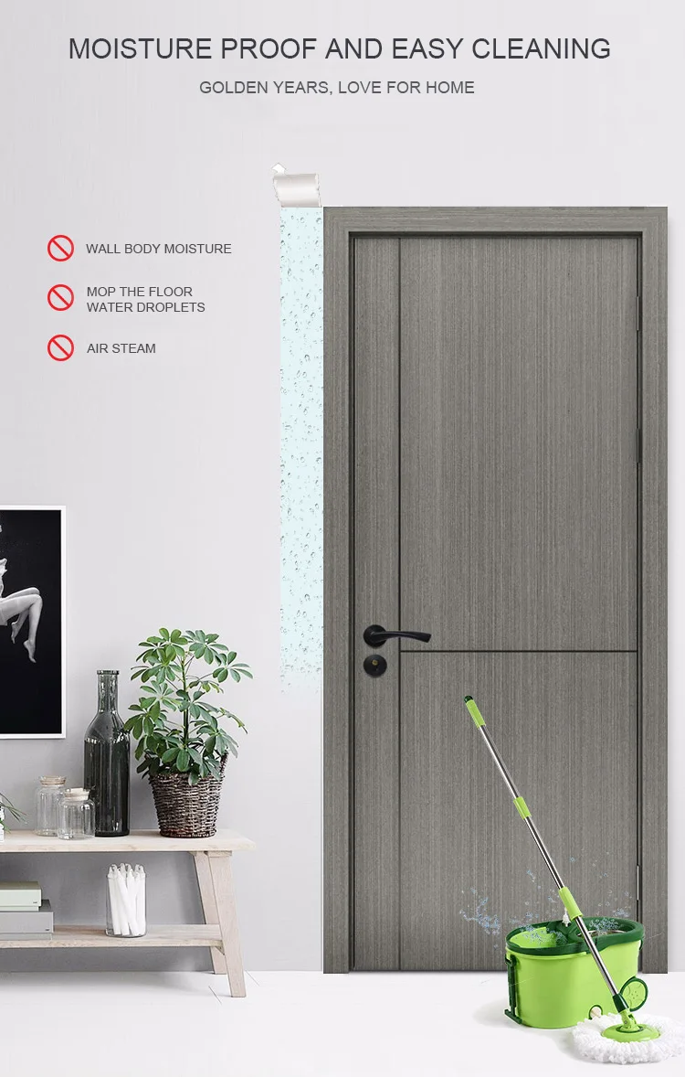 Hot Sell Brand Interior Decorative Aluminum Strip Wood Doors Aluminum French Interior Office Swing Doors