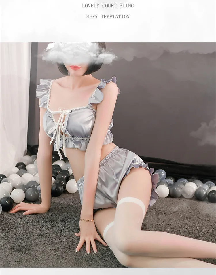 

sexy japanese girl uniform erotic lingerie women's two piece set