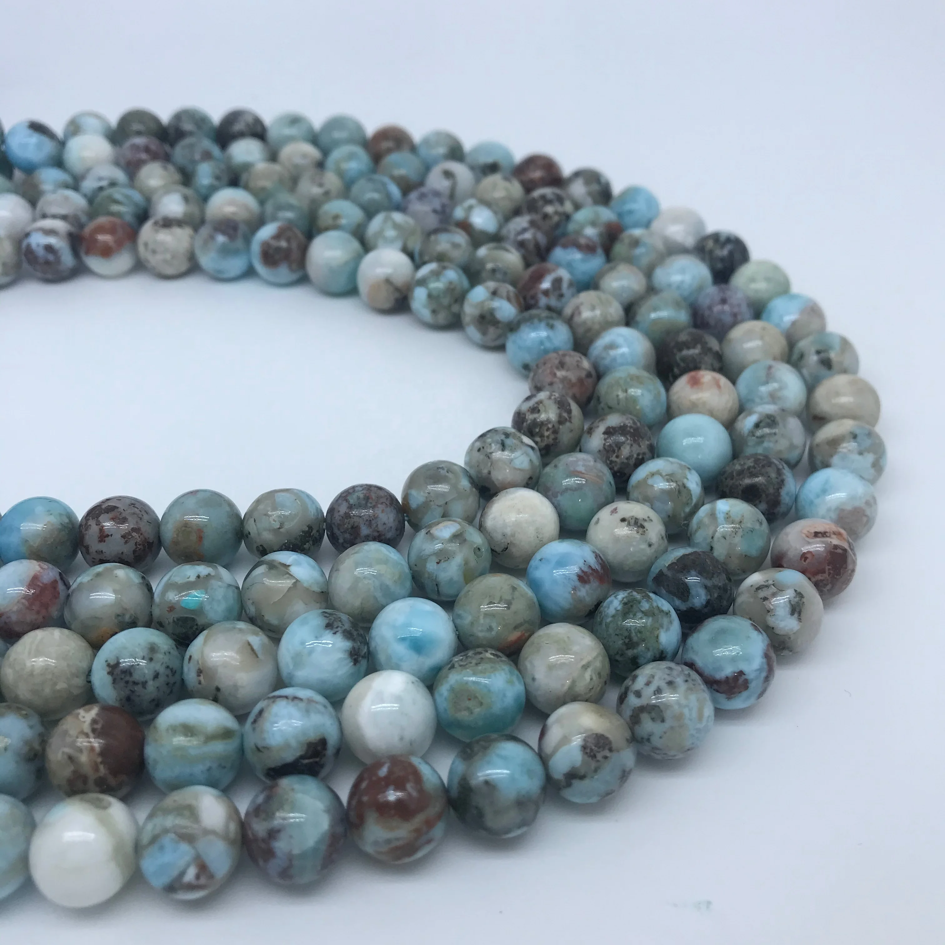 

High Quality Wholesale Natural Sea Grain Stone Larmar Stone Beads Loose Beads Jewelry Making Earrings Bracelet Necklace