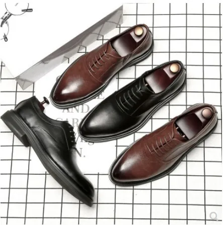 

Men Genuine Leather Formal Casual Dress Shoes, 2 colors