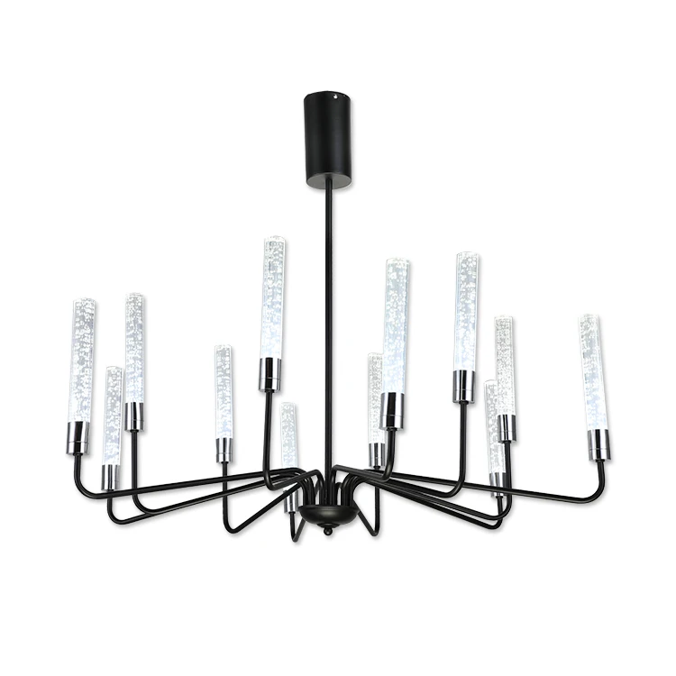 Best price Contemporary Acrylic living room led traditional vintage12 head chandelier pendant light